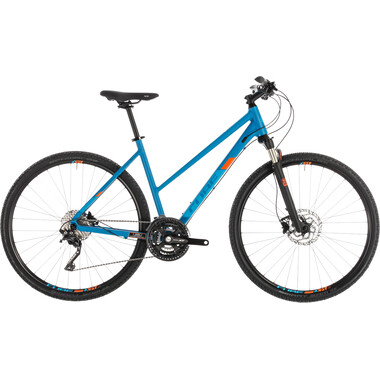 CUBE CROSS PRO TRAPEZ Women's Hybrid Bike Blue/Orange 2019 0
